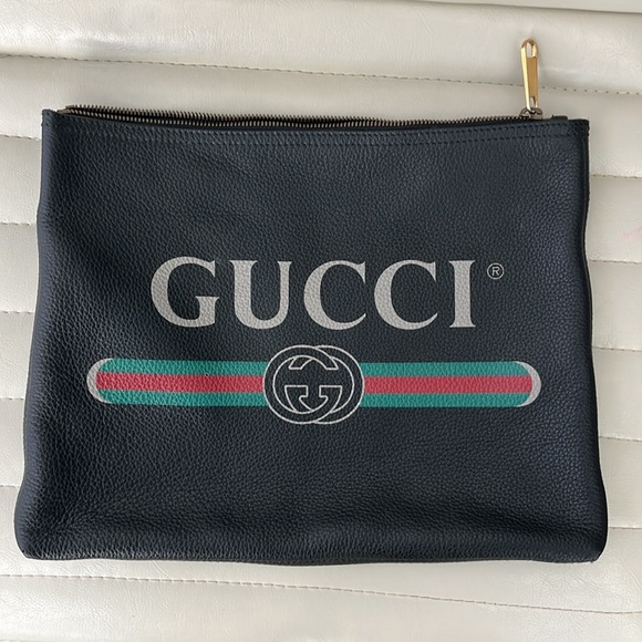 Gucci Printed Leather Zipper Bag - Picture 4 of 4